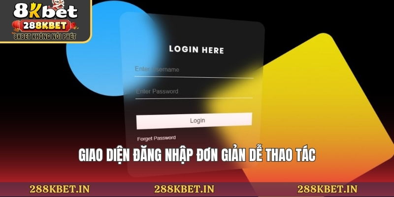 Giao diện đăng nhập đơn giản dễ thao tác
